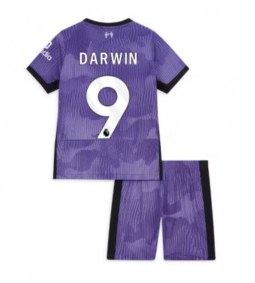 Liverpool Darwin Nunez #9 Replica Third Stadium Kit for Kids 2023-24 Short Sleeve (+ pants)